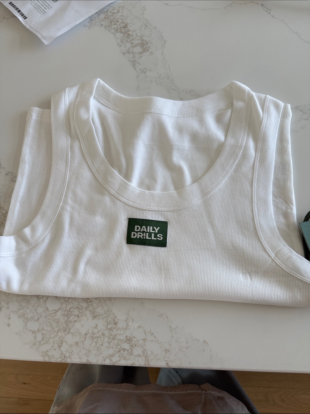 Daily Drills Logo Ribbed Tank Top